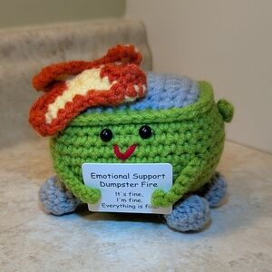Crocheted Emotional Support 🔥 Dumpster Fire 🔥 Plush